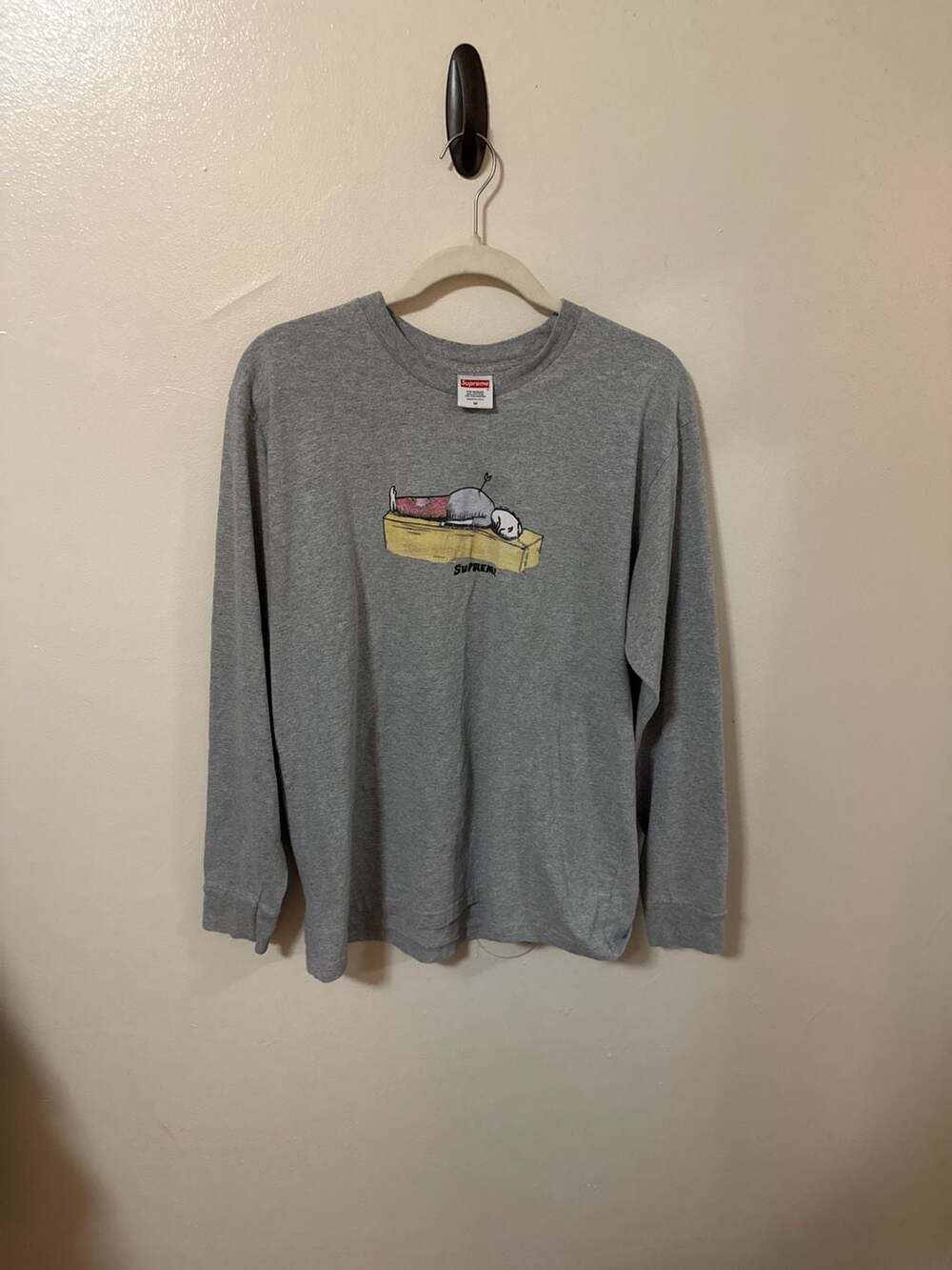 Supreme Neil Blender Arrow L/S Tee Heather Grey
